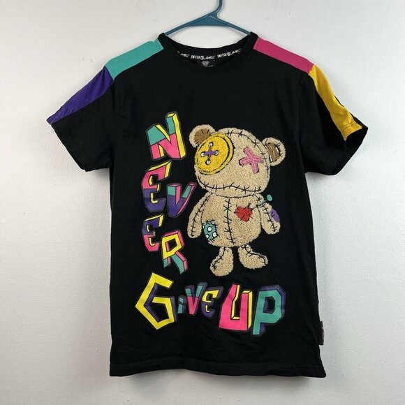 Switch Other - Switch Remarkable Patched Bear Embroidered T-Shirt NEVER GIVE UP Mens Small